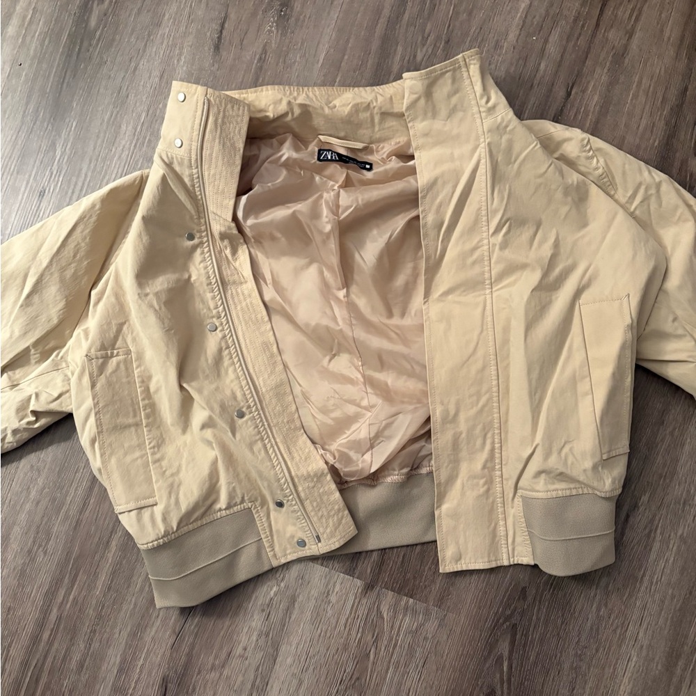 Zara Tan Bomber Jacket